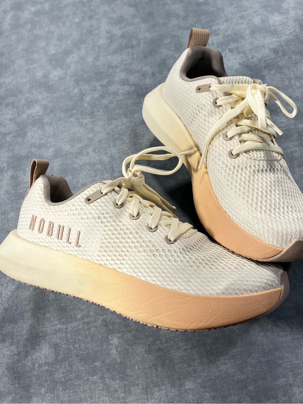 NOBULL Cream and Peach Lightweight Training Sneakers